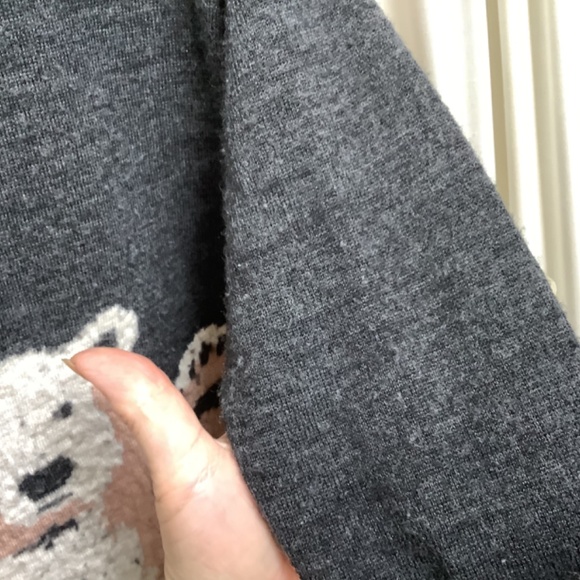French Connection Wool Sweater With Polar Bear Size Medium - Picture 7 of 10